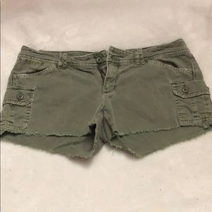 Army green shorts